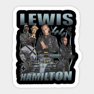 Lewis Hamilton Vintage Bootleg Sticker